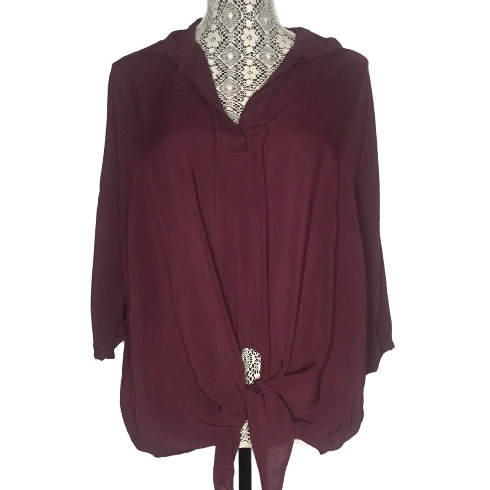 NWT Brandy Melville Red Tie Top One Size